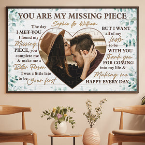 I Want All Of My Lasts To be With You - Upload Image, Gift For Couples - Personalized Horizontal Poster.