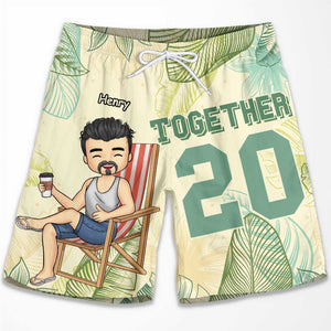 Toi et moi ensemble - Short de plage personnalisé pour couple - Cadeau pour couple, mari et femme