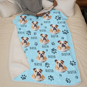 Colorful Upload Pet Image - Gift For Dog Lovers - Personalized Blanket.