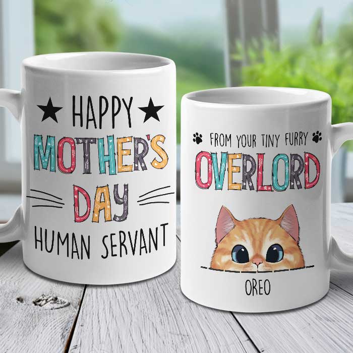 Happy Mother's Day From Your Tiny Furry Overlord - Gift For Mother's Day - Personalized Mug.