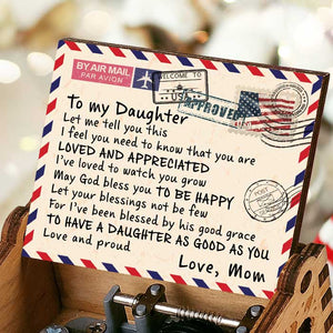 You're Loved & Appreciated - Music Box - Gift For Daughter