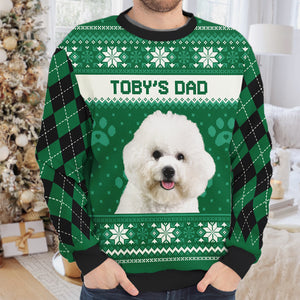 Je suis une maman de chien - Sweat-shirt de Noël unisexe personnalisé, sweat-shirt en laine, sweat-shirt imprimé intégral - Télécharger une image, cadeau pour les amoureux des animaux, cadeau de Noël