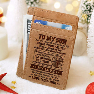Mon amour te suivra partout où tu iras - Porte-cartes - À mon fils, cadeau pour fils, cadeau fils de papa et maman, cadeau d'anniversaire pour fils, cadeau de Noël