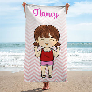 Salt In The Air Sand In Our Hair - Personalized Custom Beach Towel - Gift For Family, Gift For Kids, Christmas Gift