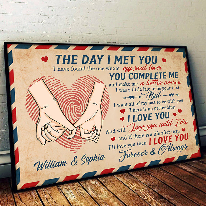 You Complete Me And Make Me A Better Person - Personalized Horizontal Poster.