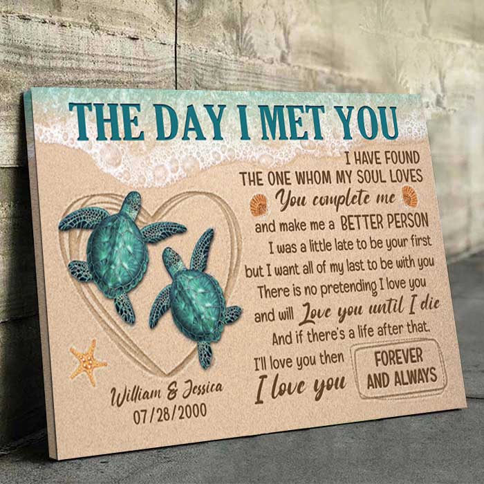 There Is No Pretending I Love You - Personalized Horizontal Canvas - Gift For Couples, Husband Wife