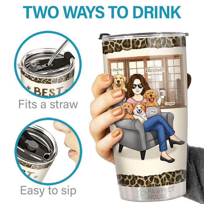 Best Fur Mom Life - Dog & Cat Personalized Custom Tumbler - Mother's Day, Birthday Gift For Pet Owners, Pet Lovers