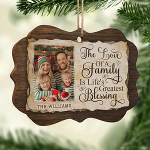 L'amour d'une famille est la plus grande bénédiction de la vie - Décoration de Noël personnalisée en bois en forme de Benelux - Télécharger une image, cadeau pour la famille, cadeau de Noël