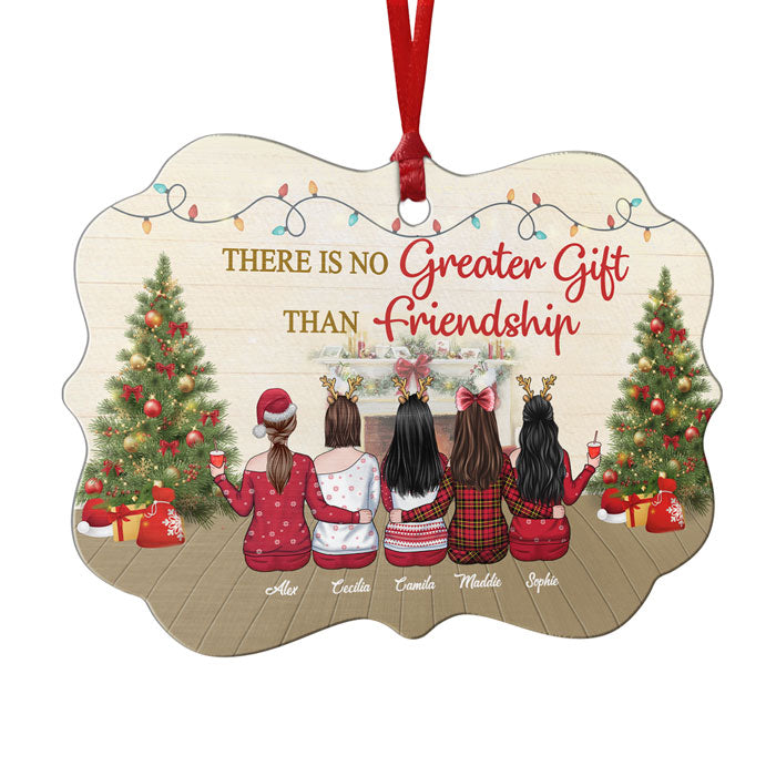 L'amitié est le plus beau des cadeaux - Décoration de Noël personnalisée en acrylique, bois et aluminium, en forme de Benelux - Cadeau pour meilleure amie, meilleure amie, sœur, cadeau d'anniversaire pour meilleure amie et amie, cadeau de Noël