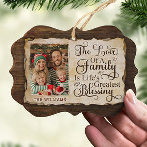 L'amour d'une famille est la plus grande bénédiction de la vie - Décoration de Noël personnalisée en bois en forme de Benelux - Télécharger une image, cadeau pour la famille, cadeau de Noël