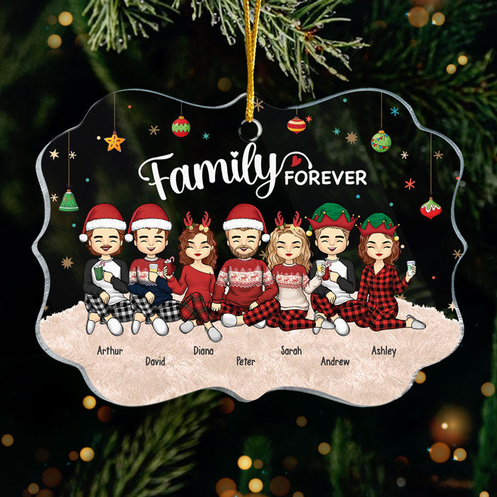 La famille est un cadeau éternel - Décoration personnalisée pour la famille - Acrylique en forme de Benelux - Cadeau de Noël pour les membres de la famille