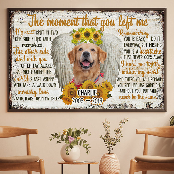 The Moment That You Left Me - Personalized Horizontal Poster.
