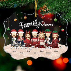 La famille est un cadeau éternel - Décoration personnalisée pour la famille - Acrylique en forme de Benelux - Cadeau de Noël pour les membres de la famille
