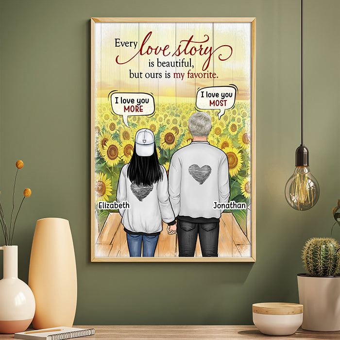 Every Love Story Is Beautiful, But Ours Is My Favorite - Gift For Couples, Personalized Vertical Poster.