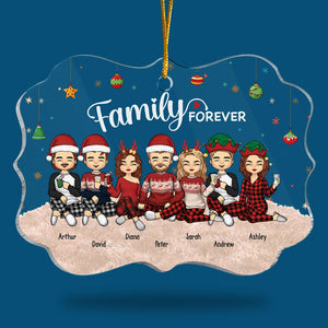 La famille est un cadeau éternel - Décoration personnalisée pour la famille - Acrylique en forme de Benelux - Cadeau de Noël pour les membres de la famille
