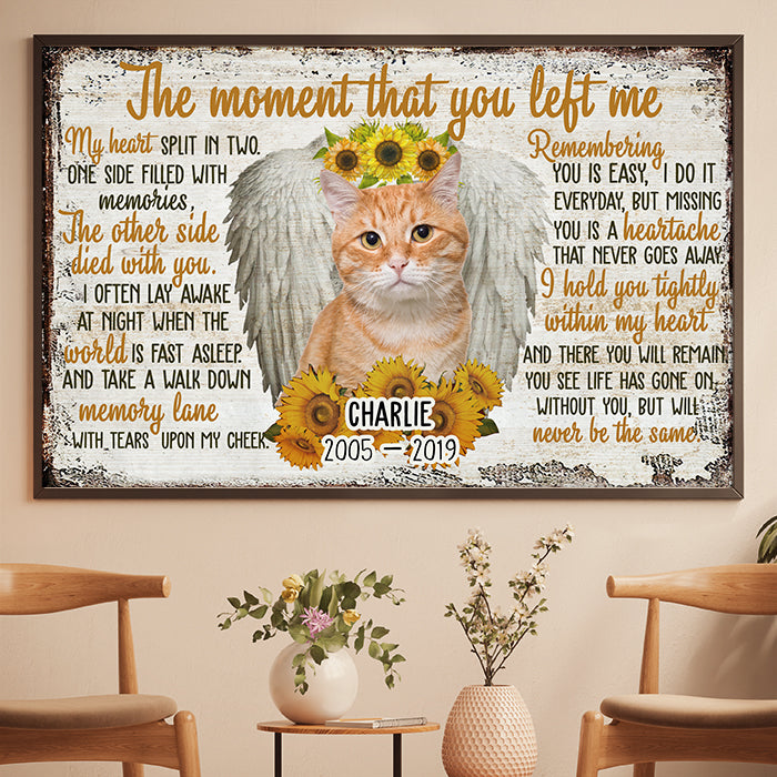 The Moment That You Left Me - Personalized Horizontal Poster.