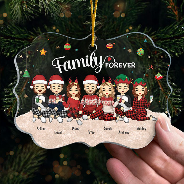 La famille est un cadeau éternel - Décoration personnalisée pour la famille - Acrylique en forme de Benelux - Cadeau de Noël pour les membres de la famille