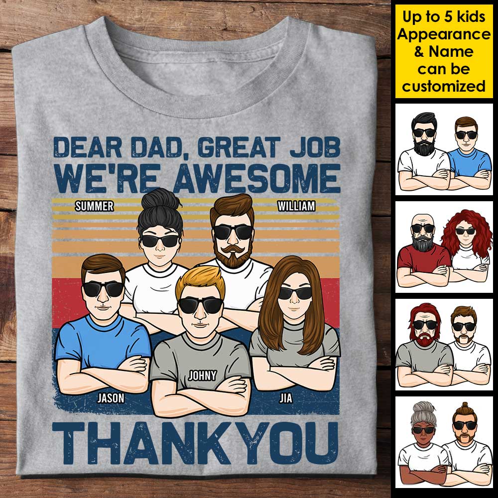Merci papa, nous sommes géniaux - T-shirt unisexe personnalisé - Cadeau pour papa