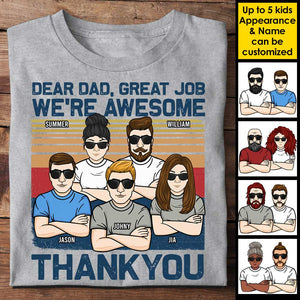 Merci papa, nous sommes géniaux - T-shirt unisexe personnalisé - Cadeau pour papa