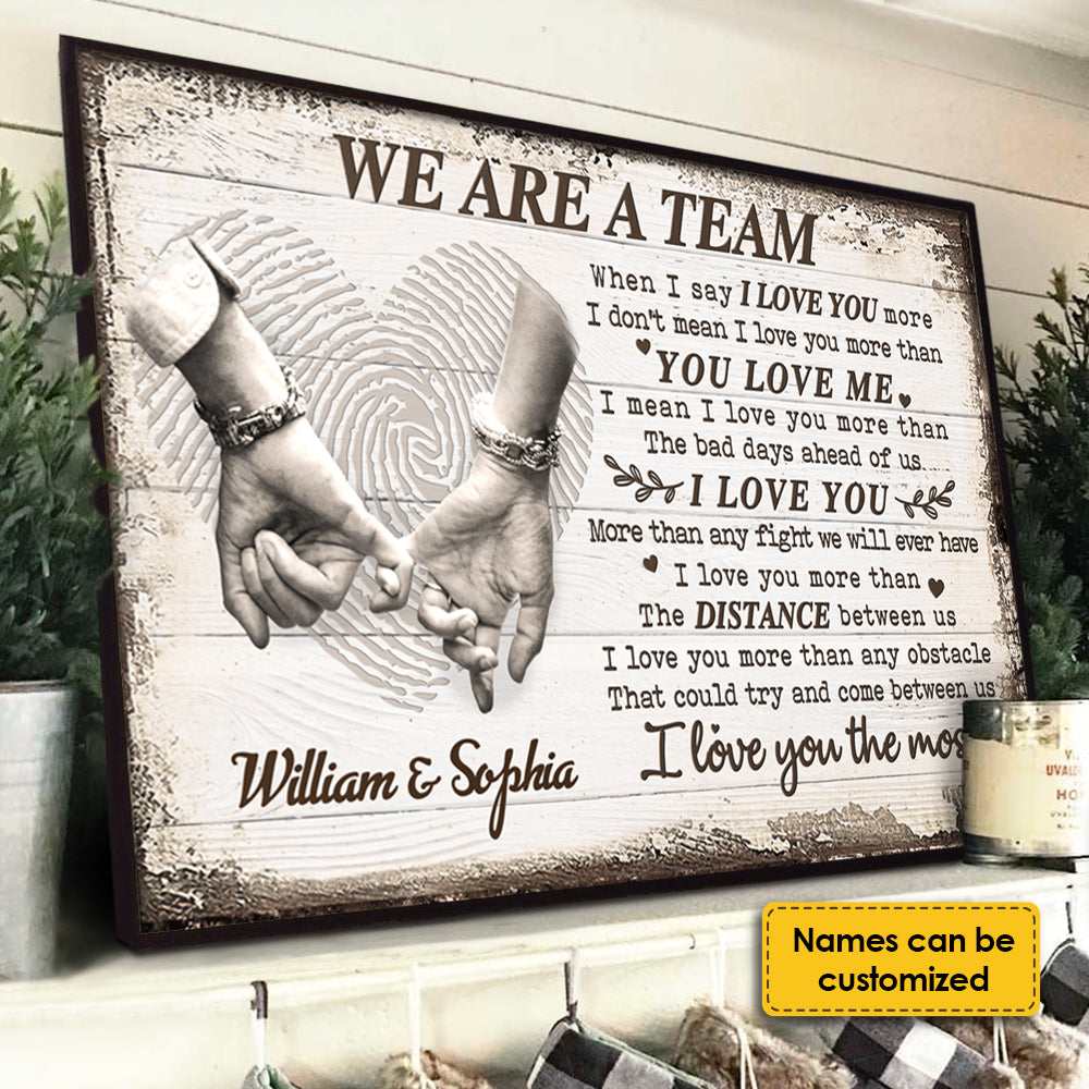 I Love You More Than Any Fight We Will Ever Have - Gift For Couples, Personalized Horizontal Poster.