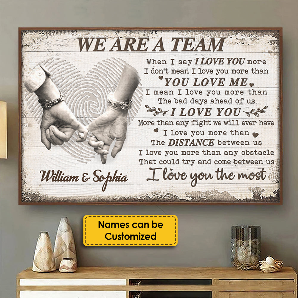 I Love You More Than Any Fight We Will Ever Have - Gift For Couples, Personalized Horizontal Poster.