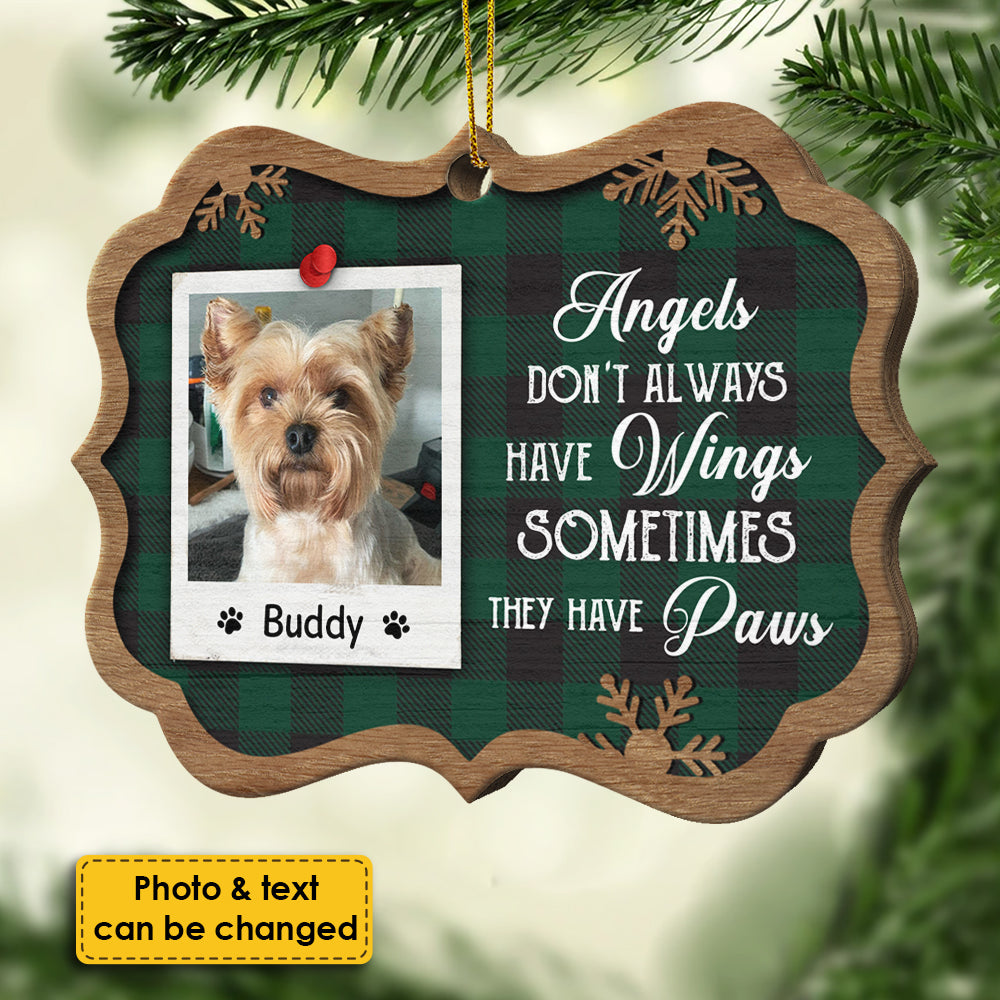You Left Your Paw Prints On Our Hearts Forever - Personalized Shaped Ornament.