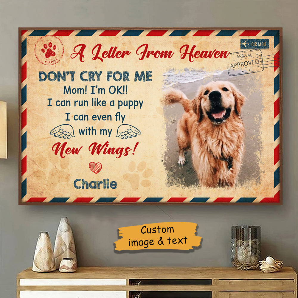 A Letter From Heaven - Personalized Horizontal Poster.