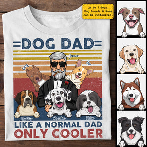T-shirt et sweat à capuche unisexe personnalisé « Chien Dad Cooler » – Cadeau pour papa