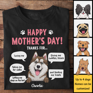 Happy Mother's Day Thanks For Loving Me Taking Me For Walks - Gift For Mother's Day, Personalized Unisex T-shirt, Hoodie.