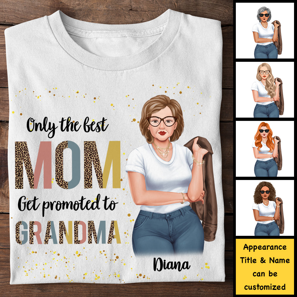 Seules les meilleures mamans sont promues grand-mères - Cadeau pour maman, grand-mère - T-shirt unisexe personnalisé, sweat à capuche