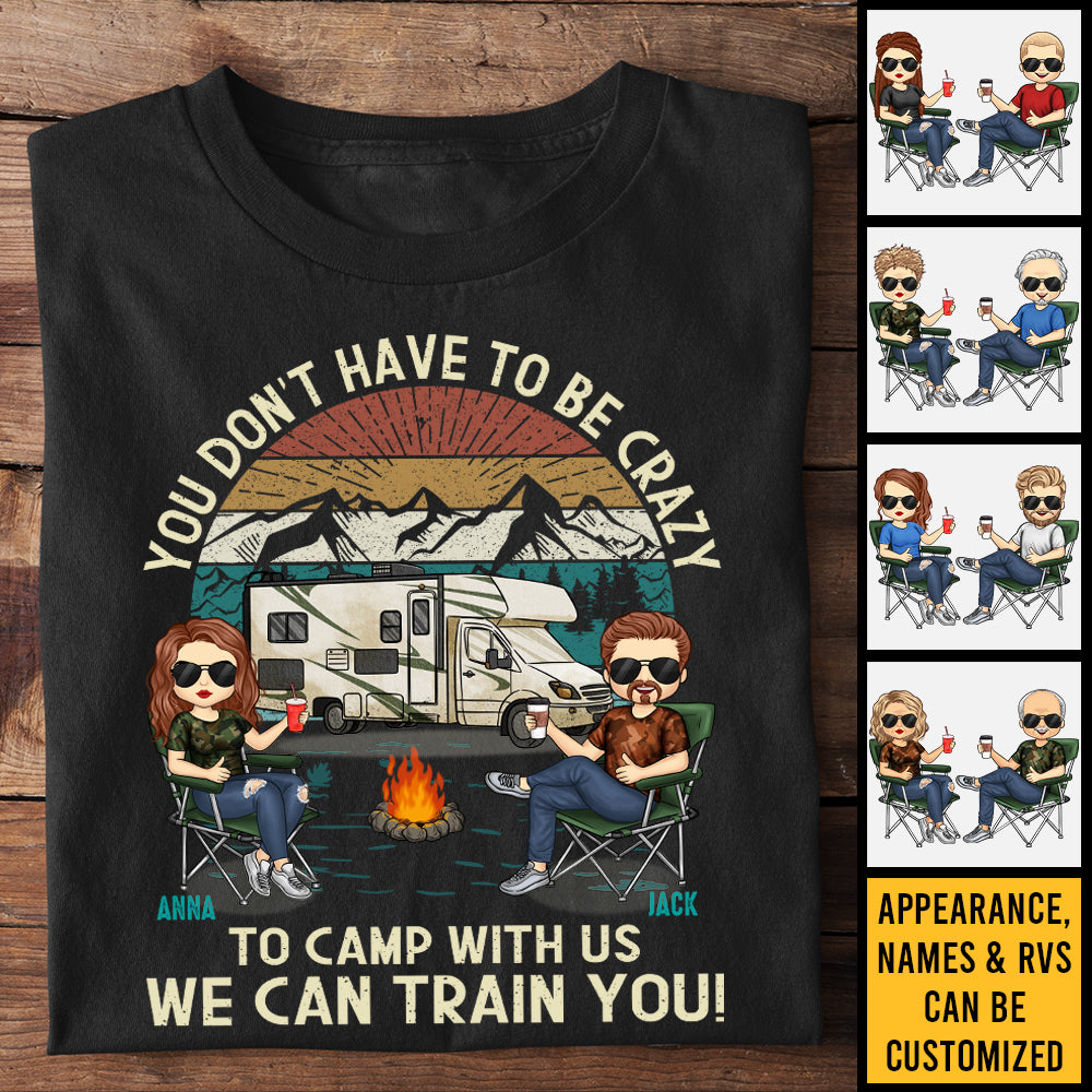 Nous pouvons vous former - T-shirt unisexe personnalisé, sweat à capuche, sweat-shirt - Cadeau pour couple, mari, femme, anniversaire, fiançailles, mariage, mariage, cadeau de camping