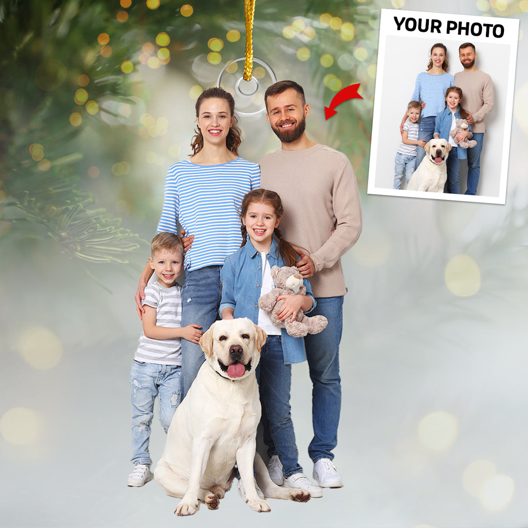 Photo personnalisée : Passez un Noël tout doux - Décoration personnalisée pour chien et chat - Forme personnalisée en acrylique - Cadeau de Noël pour les propriétaires et les amoureux des animaux