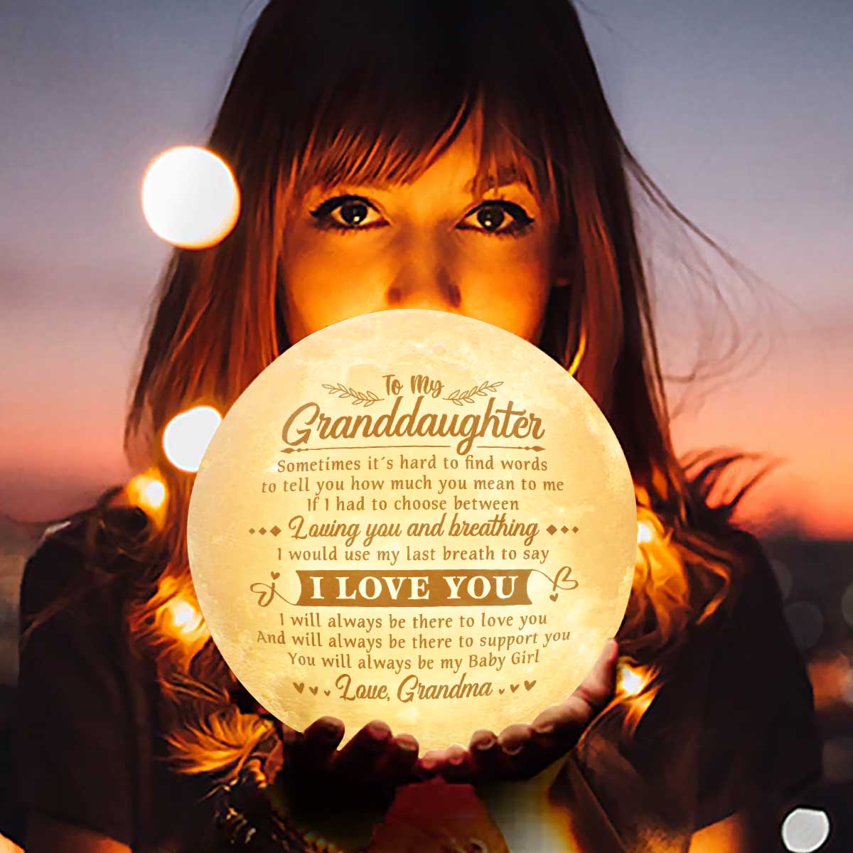 Tu seras toujours ma petite fille - Lampe de lune - À ma petite-fille, cadeau pour petite-fille, cadeau de grand-mère pour petite-fille, cadeau d'anniversaire pour petite-fille, cadeau de Noël