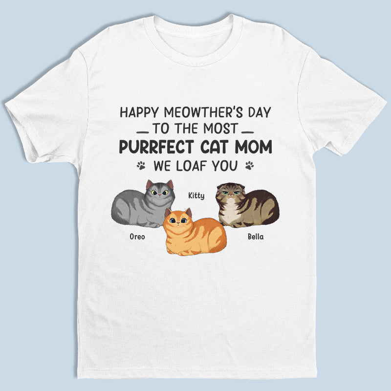 Bonne fête des mères à maman chat - T-shirt unisexe personnalisé, sweat à capuche, sweat-shirt - Cadeau de fête des mères, d'anniversaire pour les propriétaires d'animaux et les amoureux des animaux