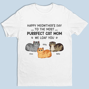 Bonne fête des mères à maman chat - T-shirt unisexe personnalisé, sweat à capuche, sweat-shirt - Cadeau de fête des mères, d'anniversaire pour les propriétaires d'animaux et les amoureux des animaux