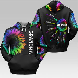 Ma grand-mère est tellement cool - Sweat à capuche unisexe personnalisé avec imprimé intégral - Fête des mères, cadeau pour grand-mère