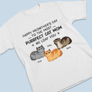 Bonne fête des mères à maman chat - T-shirt unisexe personnalisé, sweat à capuche, sweat-shirt - Cadeau de fête des mères, d'anniversaire pour les propriétaires d'animaux et les amoureux des animaux