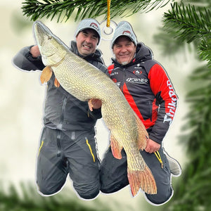 Custom Photo Fisherman - Fishing Personalized Custom Ornament - Acrylic Custom Shaped - Christmas Gift For Fishing Lovers, Fisherman