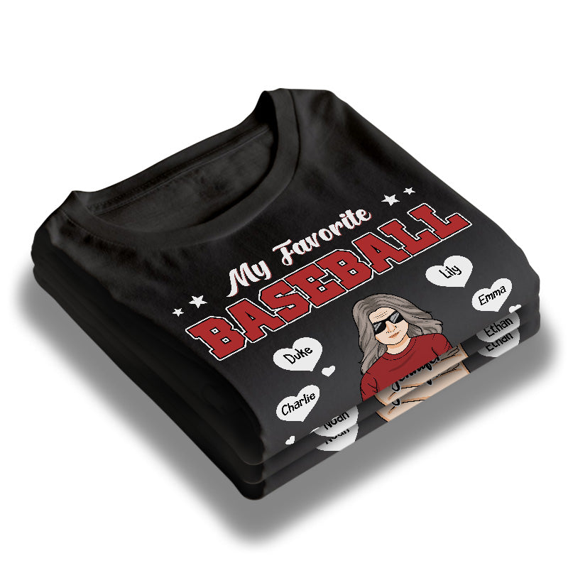 Les joueurs préférés de maman - T-shirt, sweat à capuche et sweat-shirt unisexe personnalisé pour la famille - Cadeau de fête des mères, d'anniversaire pour maman et grand-mère